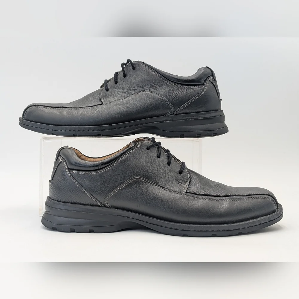 DOCKERS ProStyle Men's 11M Derby Oxford Black Leather Shoes Lace Up